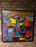 Goldorak acrylique et feutre plus vernis.